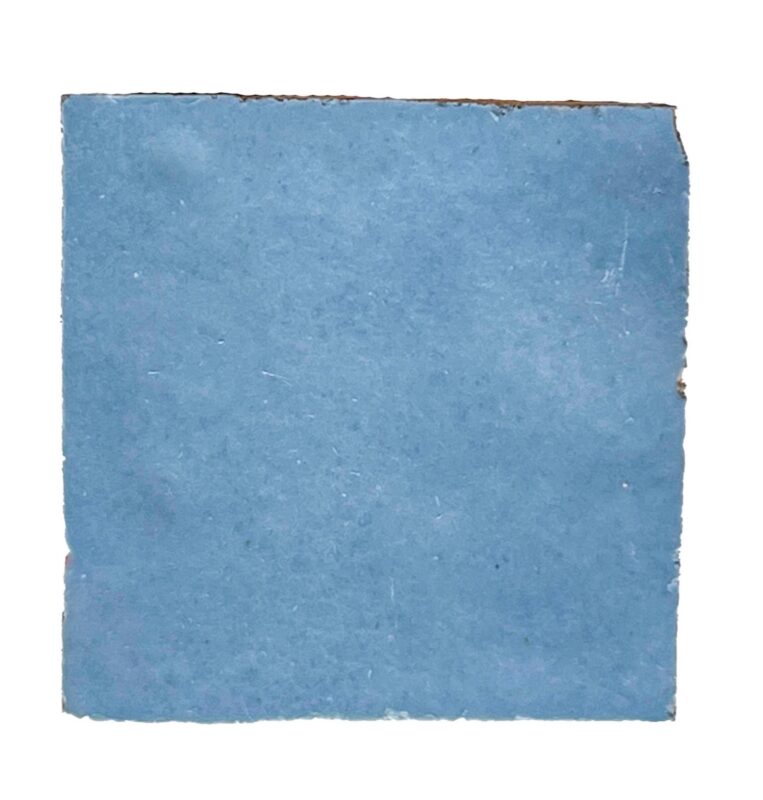Authentic Handmade Ciel Bleu Zellige Tile 10cm×10cm